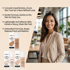 Detail view of zephoco color changing foundation with benefits for radiant skin tone
