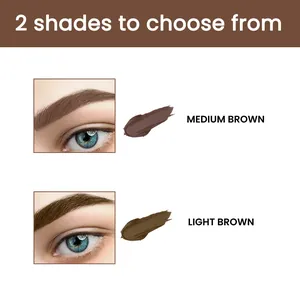 Set di crema per sopracciglia impermeabile con tonalità Medium Brown e Light Brown