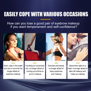 Details van waterbestendige wenkbrauwmake-up voor zwemmen, fitness en dating