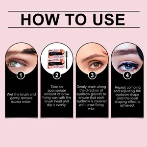 Detailed tutorial for EELHOE strawberry brow fixing wax for natural long-lasting shape