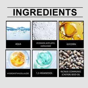 Dettaglio degli ingredienti naturali per matita sopracciglia con olio di ricino.