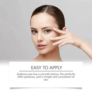 Detailed view of eyebrow wax application on a model for a smooth, natural finish.