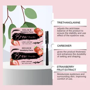 Detailed breakdown of strawberry brow fixing wax ingredients for long-lasting brow shaping
