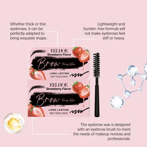 Strawberry scented brow fixing wax set with professional applicator brush