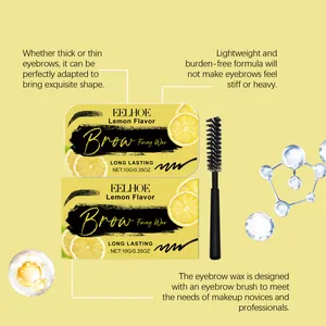 Cera fijadora de cejas EELHOE sabor limón con cepillo para un peinado natural de larga duración