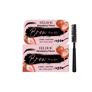 EELHOE strawberry flavor brow fixing wax with brush for long-lasting eyebrow styling