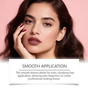 Close-up of professional eyebrow makeup application for a smooth, natural finish