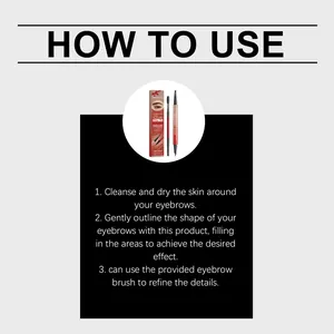 How to use guide for lumavire 4D waterproof eyebrow pen in deep brown