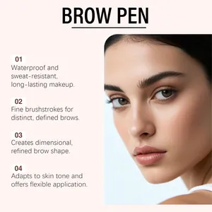 Close-up of dual-ended eyebrow pen effect for natural hair-like and defined brows