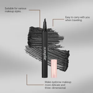 Zephoco micro-carving liquid eyebrow pen with micro-fork tip for natural 3D strokes