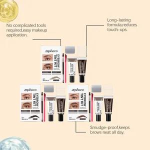 Kit de tinte de cejas Zephoco para definición natural de larga duración sin manchas