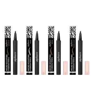 Zephoco Micro-Sculpting Eyebrow Pencil 4-Tip Liquid Eyebrow Pen Waterproof Long-Lasting Natural Smudge-Proof Makeup For Women