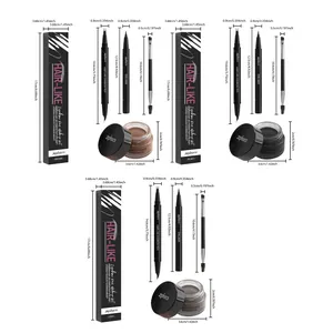 Dimensiones completas para el kit de cejas Zephoco impermeable en tres tonos mate.
