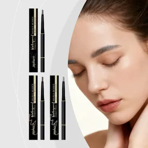 Zephoco Double-Headed Waterproof Eyebrow Pencil Natural Highly Pigmented Eyebrow Pen With Spiral Brush Long Lasting Eye Makeup