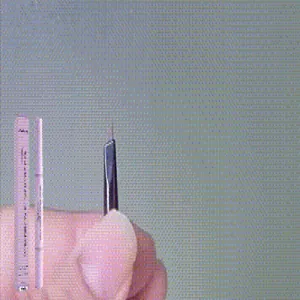 Detail shot showing the ultra-fine brush tip of Zephoco double-ended eyebrow pencil
