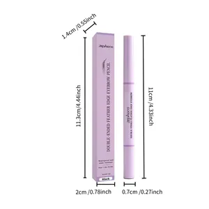 Size dimensions of zephoco double-ended feather edge eyebrow pencil and its packaging box