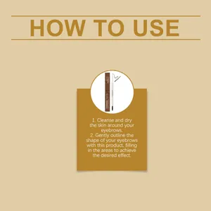Usage instructions for Zephoco dark brown double-ended eyebrow pencil for perfect brows.