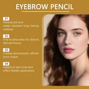 Detailed close-up of a professional long-lasting eyebrow pencil for natural makeup effects.