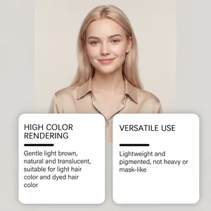 Effetto matita per sopracciglia marrone chiaro naturale su modella bionda, alta resa cromatica