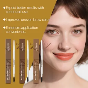 Zephoco double-ended eyebrow pencil in three shades with professional model result