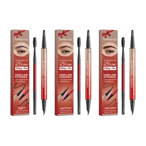 Set profesional de lápices para cejas Lumavire 4D en tonos negro y marrón de larga duración