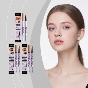 Zephoco 2 In 1 Matita per Sopracciglia Impermeabile Doppia Punta Precisa con Gel per Sopracciglia Trasparente Texture Liscia