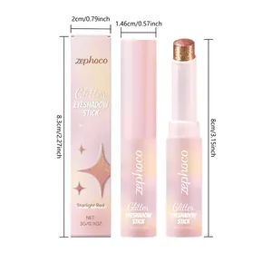 Detailed dimensions of Zephoco glitter eyeshadow stick in Starlight Red finish