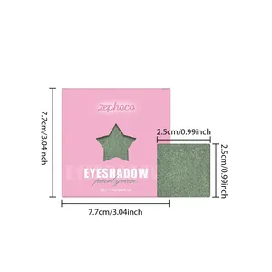 Zephoco perlgrüner Einzellidschatten Abmessungsdiagramm mit Gehäusegröße von 7,7 cm