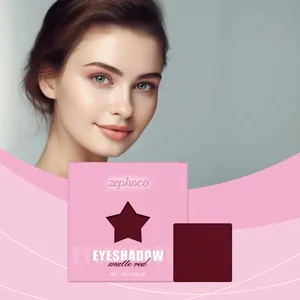 Zephoco Matte Red Single Eyeshadow Palette Waterproof Long Lasting Highly Pigmented Professional Eye Makeup For Women