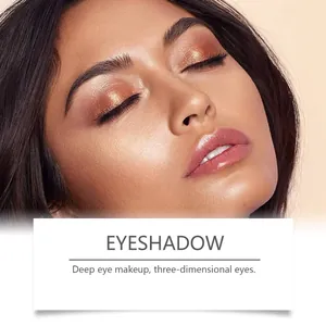 Close-up of deep bronze and gold shimmering eyeshadow makeup applied on a model's eyes.