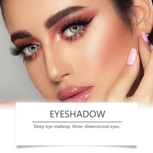 Detailed close-up of a model featuring matte red eyeshadow for professional makeup