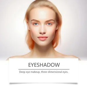 Modell mit schimmerndem orangem Lidschatten für ein tiefes, dreidimensionales Make-up