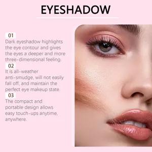 Close-up detail of matte pink eyeshadow on model with professional long-lasting finish