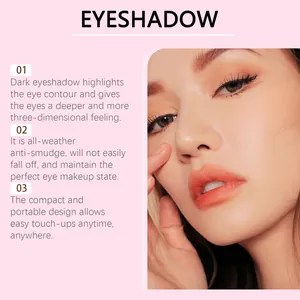 Nahaufnahme eines langanhaltenden, wischfesten warmen Lidschatten-Make-ups für Damen