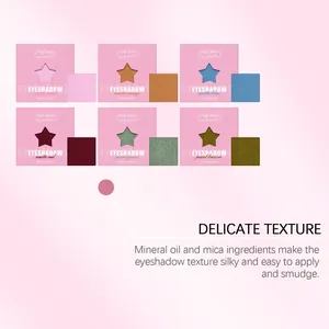 Palette d'ombres à paupières Zephoco aux textures mates et nacrées pour un maquillage durable