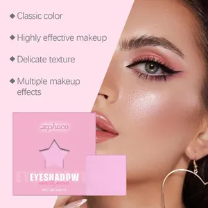 Matte pink single eyeshadow palette for a delicate and long-lasting eye makeup look