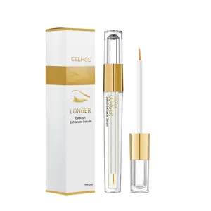 Detailansicht des EELHOE Wimpernserum-Fläschchens und des Applikator-Stab-Sets