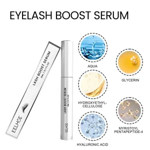 Detailed view of EELHOE eyelash boost serum ingredients like Hyaluronic Acid and peptides