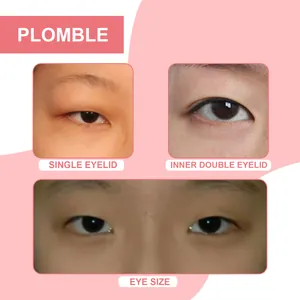 Comparación detallada de párpados simples y dobles para crema fijadora de ojos