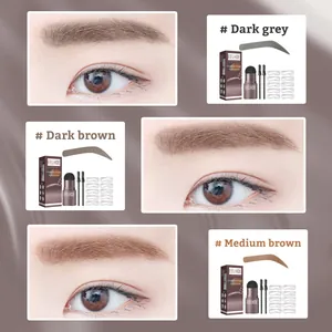 Kit de sellos para cejas con los tonos Dark Grey, Dark Brown y Medium Brown en ojos