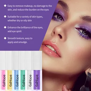 Dettaglio del set ombretti liquidi glitterati EelHope con effetto trucco colorato