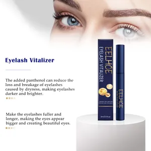 Detail der EELHOE Wimpernserum-Verpackung mit Beschreibung und Augennahaufnahme