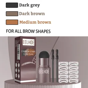 Kit de sello de cejas EELHOE con 10 plantillas y cepillos para cejas perfectas.