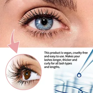 High-quality vegan eyelash growth serum for longer, thicker and naturally curly lashes