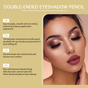 Detalle de funciones y resultados del lápiz de sombra de ojos de doble punta