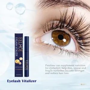 Detaillierte Ansicht langer und dichter natürlicher Wimpern nach der EELHOE-Serumkur.