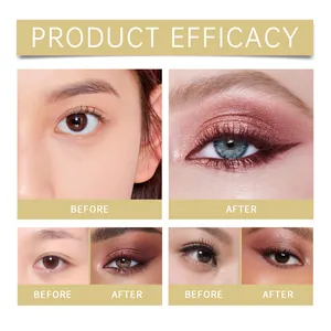 Comparación de la eficacia del maquillaje de ojos antes y después de la sombra de ojos