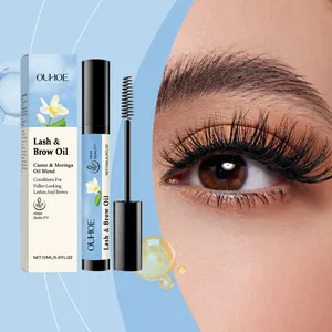 Lash and Brow Oil Eyelash Growth Serum With Castor and Moringa Oil Blend Nourishing Eye Treatment For Natural Thick Eyelashes
