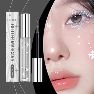 EELHOE Zilver Glitter Mascara Glinsterende Wimper Make-up Voor Feest Podium Club Langdurige Natuurlijke Oog Cosmetische Tool
