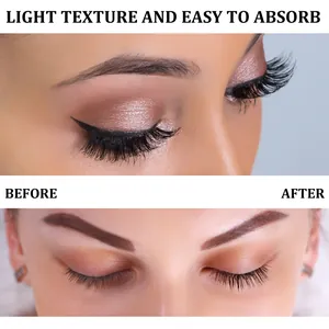 Vorher-Nachher-Vergleich des Wimpernserums für natürlich lange und dichte Wimpern